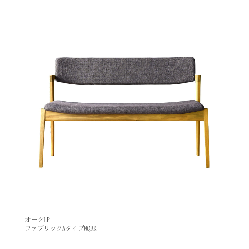 コティ背付2PベンチD03780D オーク